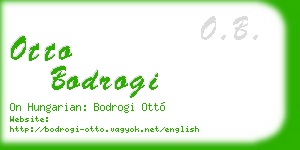 otto bodrogi business card